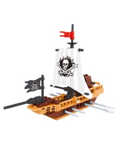 Конструктор Пираты Лодка с пиратами 100 дет Keyixing