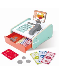 Игрушка детская касса с бумажными деньгами монетами пластиковой картой E3200_HP Hape