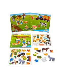Магнитная игра для детей Ферма мини УД72 Бигр