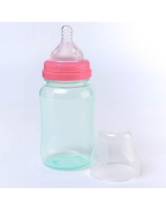 Бутылочка для кормления широкое горло 270 мл бирюзовый розовый Mum&baby
