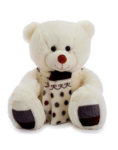 Мягкая игрушка Медведь Мартин цвет молочный 90 см Любимая игрушка