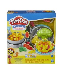 Набор для лепки Забавные закуски макароны 227 г 6 цветов с формочками e9369 Play-doh