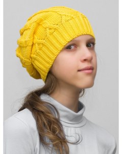 Шапка детская для девочек 31344754 цвет желтый размер 54 56 Lanacaps