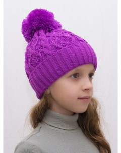Шапка детская для девочек 3127422 цвет фиолетовый размер 50 56 Lanacaps