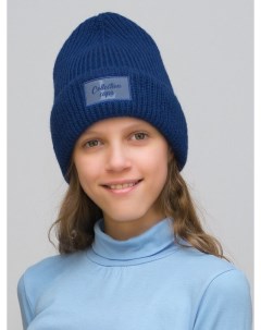 Шапка детская для девочек 11545009 цвет синий размер 56 58 Lanacaps