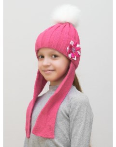 Шапка детская для девочек 11516528 цвет розовый размер 52 54 Lanacaps