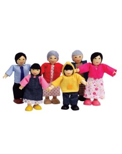 Набор мини кукол Счастливая азиатская семья E3502_HP Hape