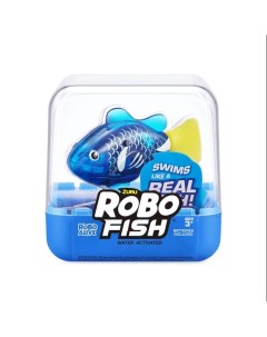 Интерактивная игрушка RoboAlive Robo Fish плавающая рыбка темно синяя Zuru
