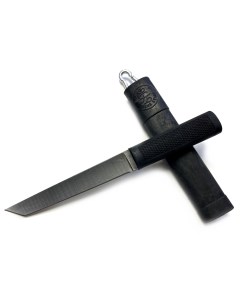 Нож Танто американский станочный D2 резинопластик черный Русский булат