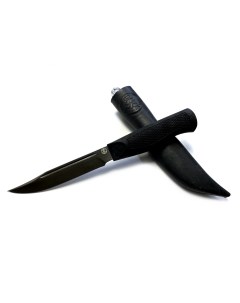 Нож Разведчик 5 сталь D2 резинопластик цвет черный Русский булат