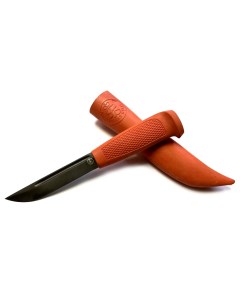 Нож Финка 041 сталь D2 резинопластик цвет оранжевый Русский булат