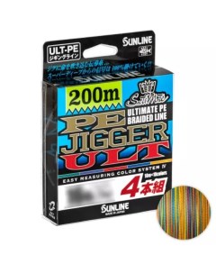 Шнур Pe Jigger Ult 4 200m 0 6 PE 0 128мм 4 5кг Multicolor Sunline
