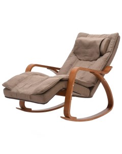 Массажное кресло качалка 7087 с функцией подогрева цвет коричневый Domtwo