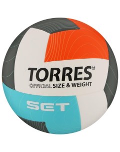 Мяч волейбольный Set клееный 12 панелей размер 5 288 г Torres