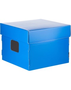 Короб арxивный бокс для папок 360x330x260 синий каширован картон Attache