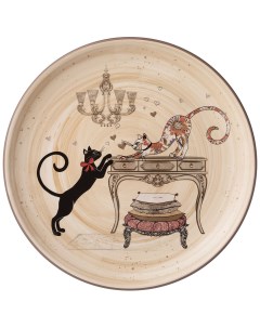 Набор из 2 штук Тарелка Парижские коты 21см керамика 358 1744 2 Agness