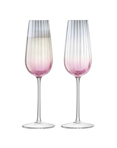 Набор бокалов для шампанского Dusk 250 мл розово серый 2 шт Lsa international