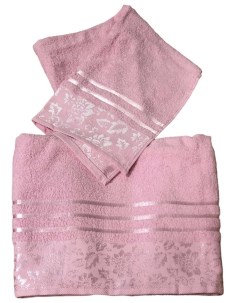 Набор полотенец розовое 70х130 см 50х90 см 375 г м2 Вышневолоцкий текстиль