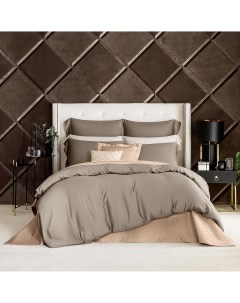 Комплект постельного белья Сенса евро макси эвкалиптовое волокно 50x70 см коричневый Togas