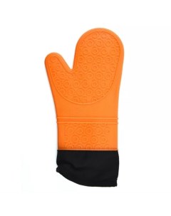 Прихватка силиконовая рукавичка оранжевая 2 шт Оем
