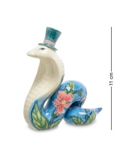 Фигурка декоративная Змея 10 4 5 11 см голубой Pavone
