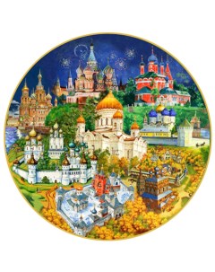 Декоративная тарелка Русские мотивы 20 см Nobrand