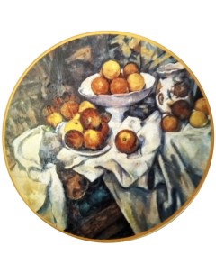 Декоративная тарелка Импрессионисты Яблоки и апельсины Сезанн 10 см Nobrand