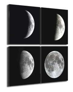 Большая модульная картина фазы луны картина триптих full moon 68 х 68 см Maskoff