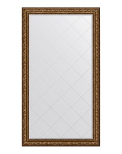 Зеркало с гравировкой напольное в раме Виньетка состаренная бронза 109 мм Evoform