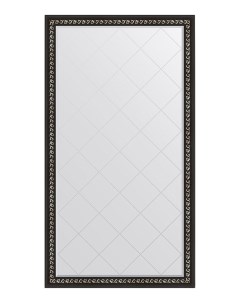 Зеркало с гравировкой напольное в раме чёрный ардеко Evoform