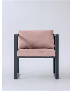 Кресло Curl 70х70 велюр розовый Loftdc
