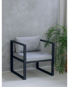 Кресло Curl 70х70 велюр серый Loftdc