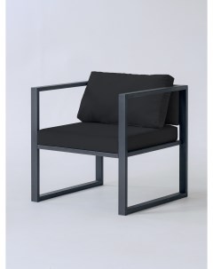 Кресло Curl 70х70 велюр черный Loftdc