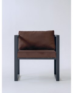 Кресло Curl 70х70 велюр коричневый Loftdc