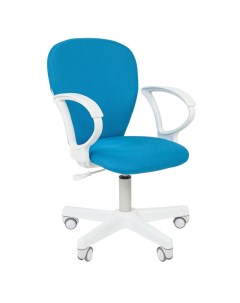 Детское компьютерное кресло Kids 105 с подлокотниками ткань голубой Chairjet