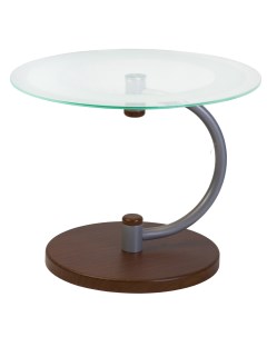 Журнальный стол Дуэт 13Н металлик средне коричневый прозрачное Мебелик