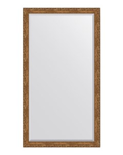 Зеркало с фацетом напольное в раме виньетка бронзовая Evoform