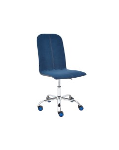 Офисное кресло RIO Синий флок Серый кожзам Tetchair