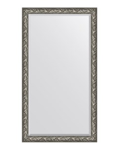 Зеркало с фацетом напольное в раме Византия серебро Evoform