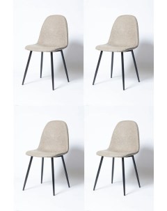 Комплект стульев 4 шт UDC 5192 песочный черный La room