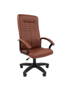 Кресло руководителя HL E80 Ornament LTP экокожа коричневая пиастра Helmi