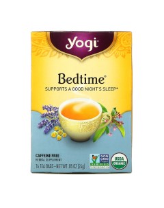 Чай в пакетиках Bedtime чай перед сном без кофеина 16 пакетиков Yogi tea