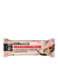 Батончик Marshmallow Протеиновый С Ароматом Ванили В Молочном Шоколаде Без Сахара 30Г Soj