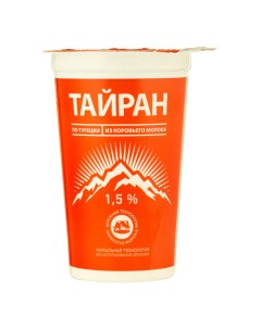 Кисломолочный напиток Тайран по турецки с солью 1 5 БЗМЖ 220 мл Славяна