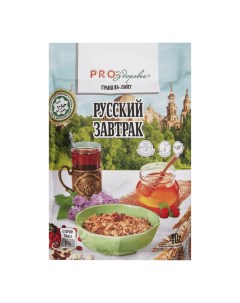Гранола Русский завтрак овсяная с яблоком клюквой 40 г Proздоровье