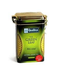 Чай зелёный в жестяной банке с клипсой особо крупный лист XXL 100 г Qualitea