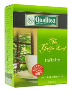 Чай зелёный особо крупный лист XXL Коллекция Золотой лист 100 г Qualitea