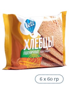 Хлебцы пшеничные запеченные 6 шт по 60 г Leti