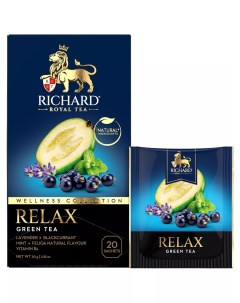 Чай зеленый Royal Wellness Collection Relax в пакетиках 1 5 г х 20 шт Richard