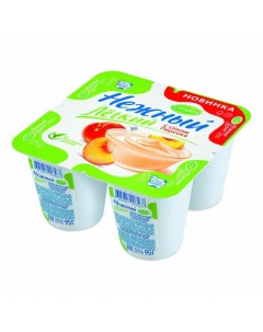 Йогуртный продукт Легкий с соком персика 0 1 95 г Нежный